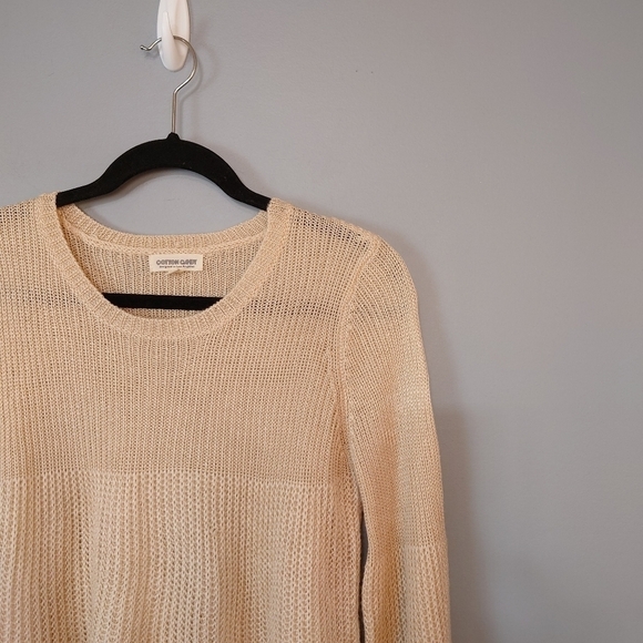 ⭐️ Cotton Candy LA Women's Knit Crew Neck Bell Sleeve Cream Sweater Size M/L - Picture 3 of 10